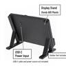 The flat back cover of the display stand with a hole for USB-C power. USB cable/power source not included.